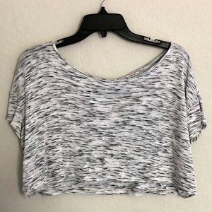 Forever 21 Black and White Crop Top